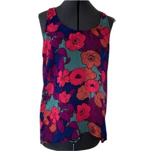 Vibrant Floral Racer Back Tank Top